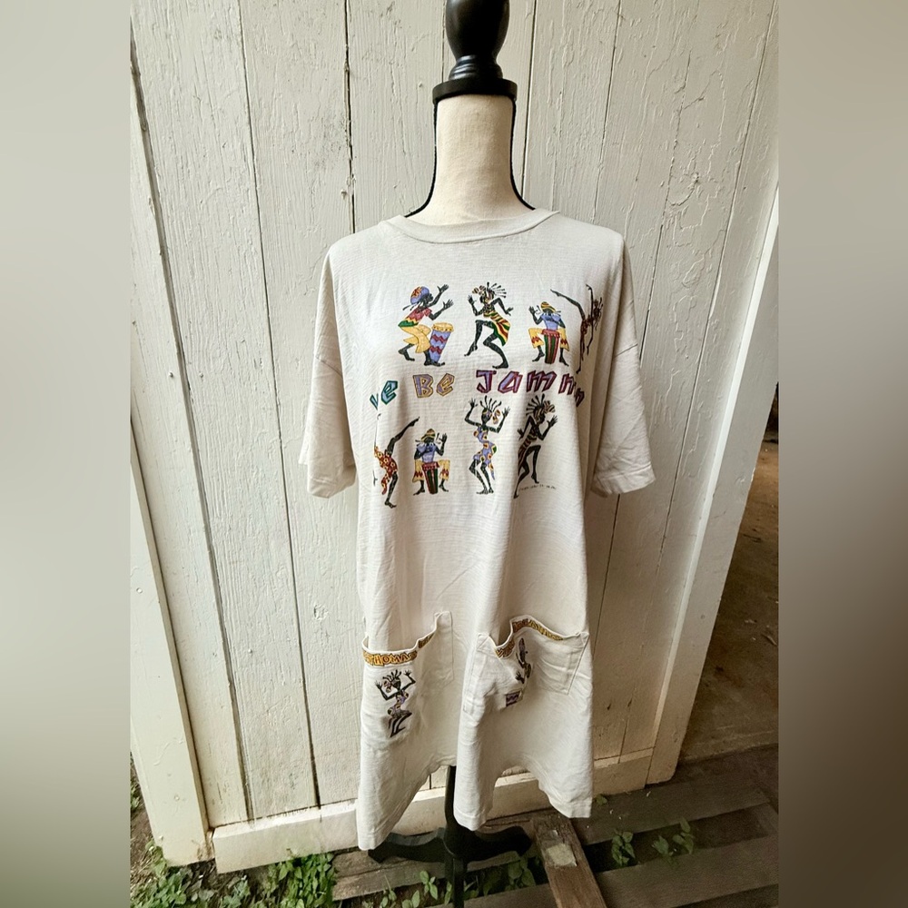 Vintage 90’s Rasta ‘We Be Jammin’ Virgin Islands XX-Large Tourist Pocket Tee